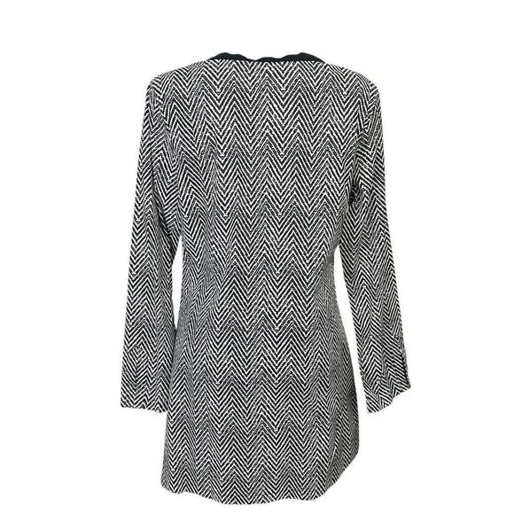 Athleta Herringbone Aztec Kimssa Black White Tunic Swim Cover Up Size Large - Picture 6 of 10